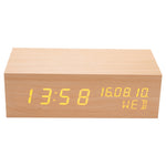 Relógio de Madeira Altifalante Bluetooth, Qualidade de Áudio Bluetooth, Altifalante de Humidade com Carregamento Madeira Preta, Altifalante de Humidade com Carregamento Tronco