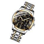 FNGEEN 4006 Men Automatic Mechanical Watch Waterproof Quartz Watch, Gold Blue Surface, Gold Black Surface, Gold White Surface, White Steel White Surface, White Steel Black Surface, White Steel Blue Surface, Black Steel Black Surface