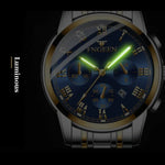 FNGEEN 4006 Men Automatic Mechanical Watch Waterproof Quartz Watch, Gold Blue Surface, Gold Black Surface, Gold White Surface, White Steel White Surface, White Steel Black Surface, White Steel Blue Surface, Black Steel Black Surface