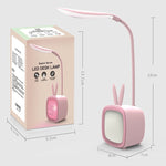 2 Peças Candeeiro de Mesa USB para Animais de Estimação Fofo, LED de Proteção para os Olhos e Economia de Energia, Luz Noturna para Quarto ou Dormitório, Entrega de Cor Aleatória, Coelho, Urso Fofo, Cervo, Archie