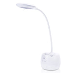 Lâmpada de Secretária Deli 4326 com Anel Ajustável de Três Velocidades e Carregamento USB com Suporte para Canetas