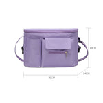 Saco multifuncional para pendurar no carrinho, saco para biberão e garrafa de água, roxo, cinzento claro, verde