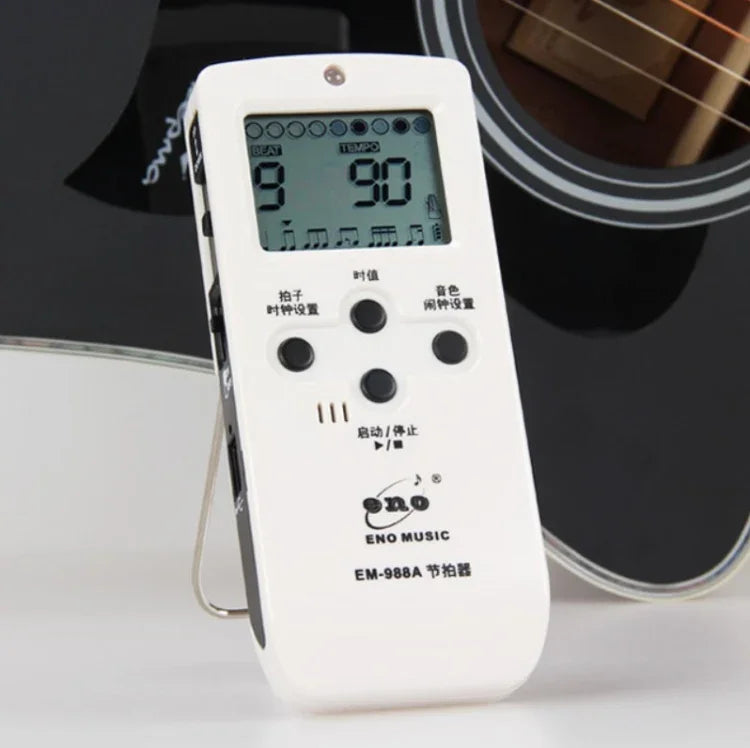 Metrónomo Vocal Electrónico Recarrregável ENO EM-988A para Piano/Guitarra/Bateria/Guzheng/Violino, EM-988A (Rosa)