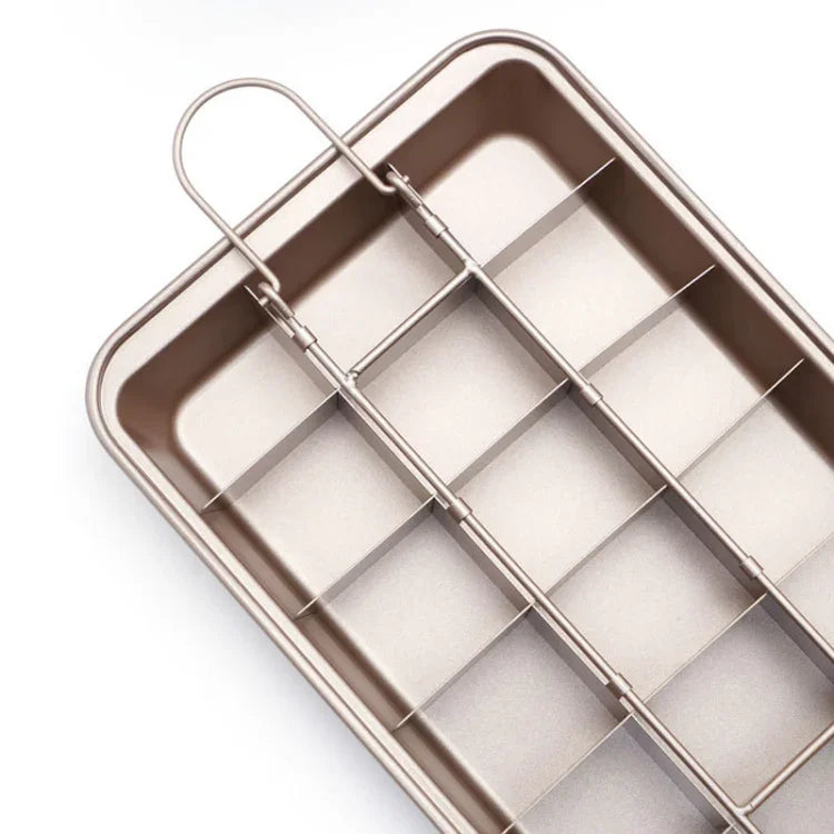 Forma Quadrada para Bolo Brownie, Forma de Pão com Fundo Grosso e Sólido Antiaderente para Cozer