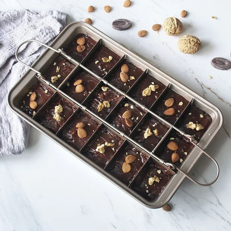 Forma Quadrada para Bolo Brownie, Forma de Pão com Fundo Grosso e Sólido Antiaderente para Cozer