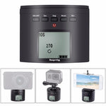 Adaptador de Tripé Estabilizador de Time Lapse com Cabeça Panorâmica de 360 Graus e Motor Suptig RSX-350 para GoPro HERO9 /8 /7 /6 /5 /5 Session /4 Session /4 /3+ /3 /2 /1, Xiaoyi e Outras Câmaras de Ação