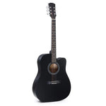 Guitarra Acústica Folk para Iniciantes, Instrumento de Cordas para Treino e Ensino, 41 Polegadas (Preto), 41 Polegadas (Amarelo Pôr-do-sol)