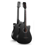 Guitarra Acústica Folk para Iniciantes, Instrumento de Cordas para Treino e Ensino, 41 Polegadas (Preto), 41 Polegadas (Amarelo Pôr-do-sol)