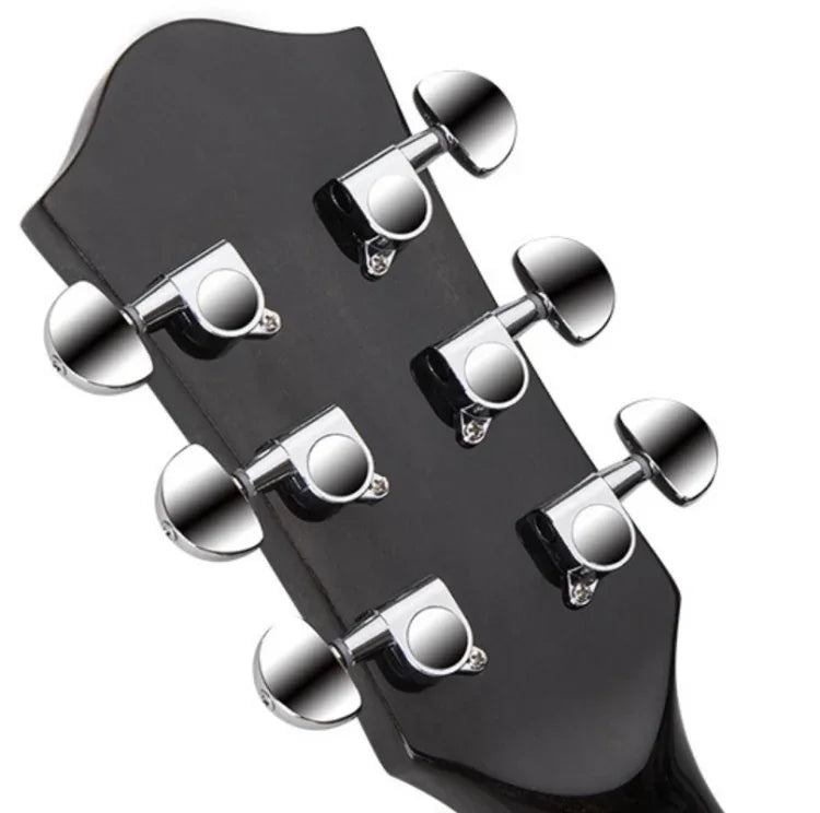 Guitarra Acústica Folk para Iniciantes, Instrumento de Cordas para Treino e Ensino, 41 Polegadas (Preto), 41 Polegadas (Amarelo Pôr-do-sol)