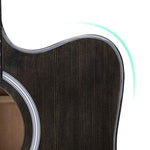 Guitarra Acústica Folk para Iniciantes, Instrumento de Cordas para Treino e Ensino, 41 Polegadas (Preto), 41 Polegadas (Amarelo Pôr-do-sol)