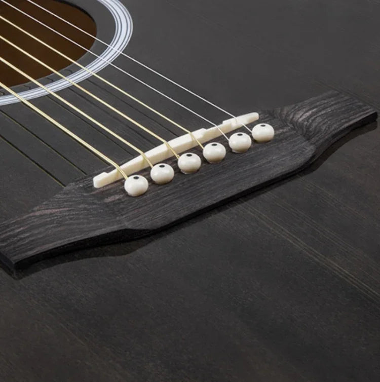 Guitarra Acústica Folk para Iniciantes, Instrumento de Cordas para Treino e Ensino, 41 Polegadas (Preto), 41 Polegadas (Amarelo Pôr-do-sol)