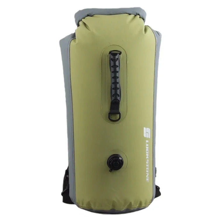 LUCKSTONE Mochila Impermeável para Rafting e Exploração de Rios ao Ar Livre 60L, Bolsa de Ombro Inflável, Bolsa Tote Balde, 60L
