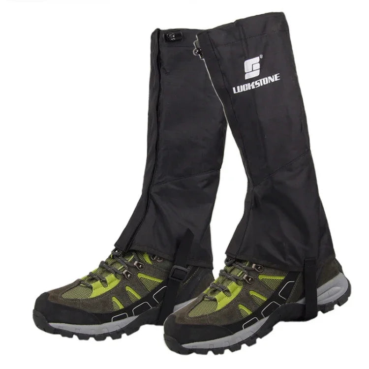 Capa para Pés LUCKSTONE para Montanhismo e Caminhada, Resistente ao Desgaste, Impermeável, Leve, Respirável, para Estrada Lamaçenta e Anti-Sujeira, Capa para Pés M (Preto)