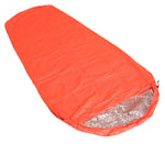 Saco-Cama Isolante Térmico Refletor de Calor para Caminhadas e Camping ao Ar Livre, Manta de Emergência, Envelope Duplo 200cm x 145cm, Saco-Múmia 210cm x 83cm, Envelope Simples 200 x 72cm (Cinza Prateado)