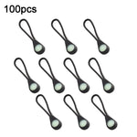 100 Peças de Puxadores de Fecho para Mochila de Montanhismo e Camping Acessórios Luminosos Anti-Perda ao Ar Livre Cordão Auto-Luminoso