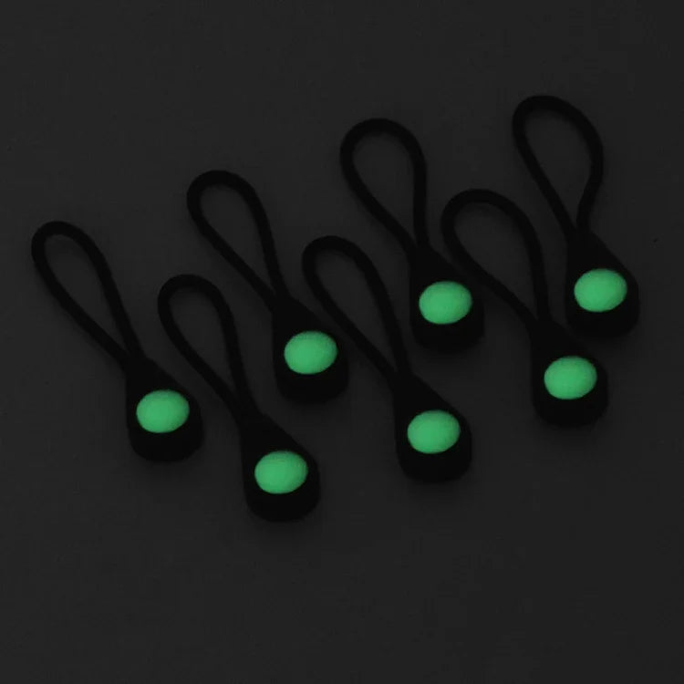 100 Peças de Puxadores de Fecho para Mochila de Montanhismo e Camping Acessórios Luminosos Anti-Perda ao Ar Livre Cordão Auto-Luminoso