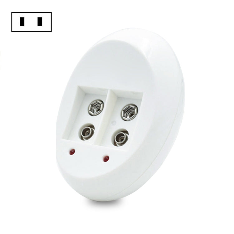 Bateria Recarregável Lítio 9V 6F22 Carregador de Baterias de Lítio 9V, Plugue US, Plugue EU