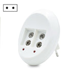 Bateria Recarregável Lítio 9V 6F22 Carregador de Baterias de Lítio 9V, Plugue US, Plugue EU
