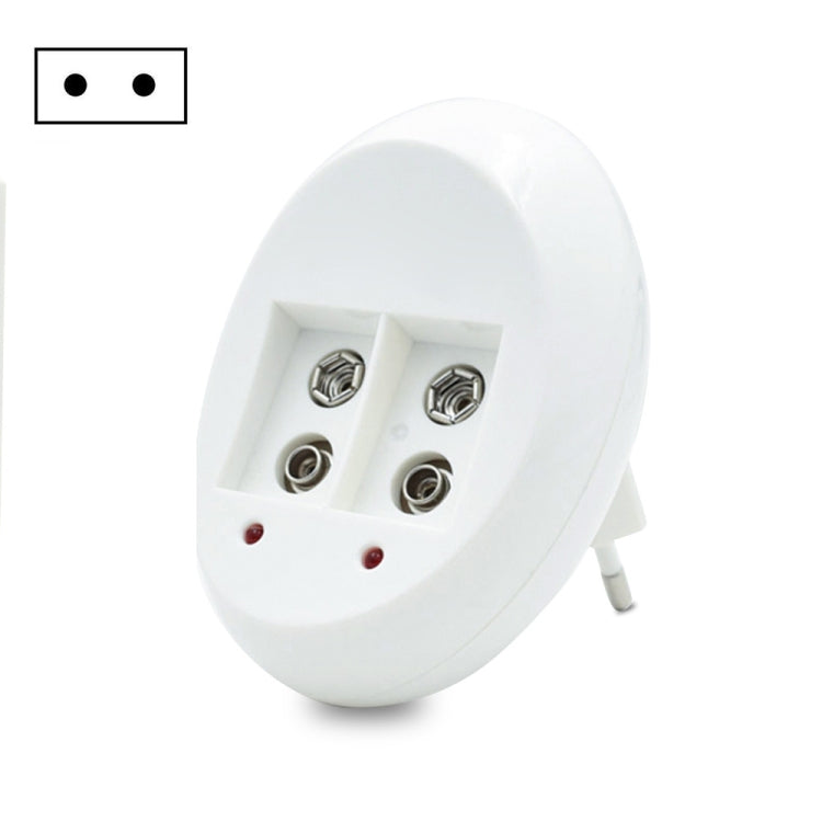 Bateria Recarregável Lítio 9V 6F22 Carregador de Baterias de Lítio 9V, Plugue US, Plugue EU