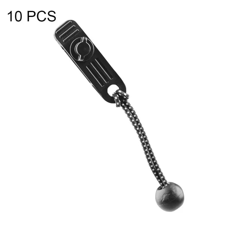 10pcs /Conjunto de Clipe à Prova de Vento para Tenda de Camping ao Ar Livre, Clipe de Plástico para Ponto de Tração Adicional, Clipe para Lona à Prova de Chuva, Clipe B, Clipe B + Bola Elástica