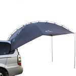 LADUTA Tenda Lateral para Carro de Camping e Churrasco em Viagens de Carro ao Ar Livre, Extensão de Cauda de Carro, Cinzento Azul, Prateado Pintado