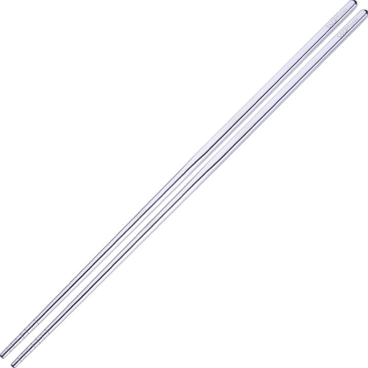 1 Par de Pauzinhos Prolongados em Aço Inoxidável, Antiderrapantes e Anti-Queimaduras, Pauzinhos Longos para Massas e Hot Pot, 36cm