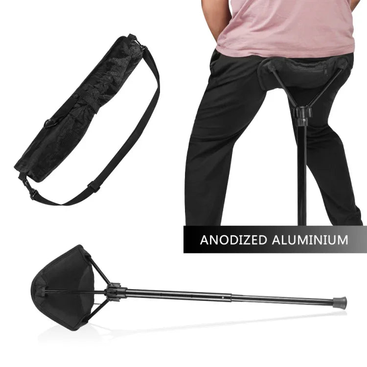 Banqueta Dobrável Portátil para Exterior Assento para Fila de Espera Banqueta Dobrável Telescópica para Pesca, Banqueta Dobrável