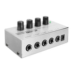 Misturador de Áudio Mini Karaoke 4 Canais, Amplificador de Mistura de Som para Microfone Mono para KTV Familiar