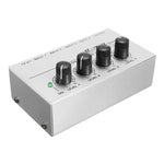 Misturador de Áudio Mini Karaoke 4 Canais, Amplificador de Mistura de Som para Microfone Mono para KTV Familiar