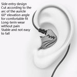 Auricular In-Ear com Bass para Telemóvel, Jogos e Desporto, Com Fios, Preto, Prateado