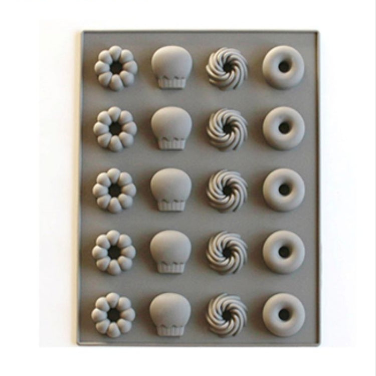 Molde de Silicone para Bolo com 25 Cavidades para Fudge e Balas Duras, Molde para Bolachas, Fruta, Donuts