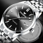FNGEEN 2111 Relógio Masculino Simples de Quartzo Luminoso com Calendário