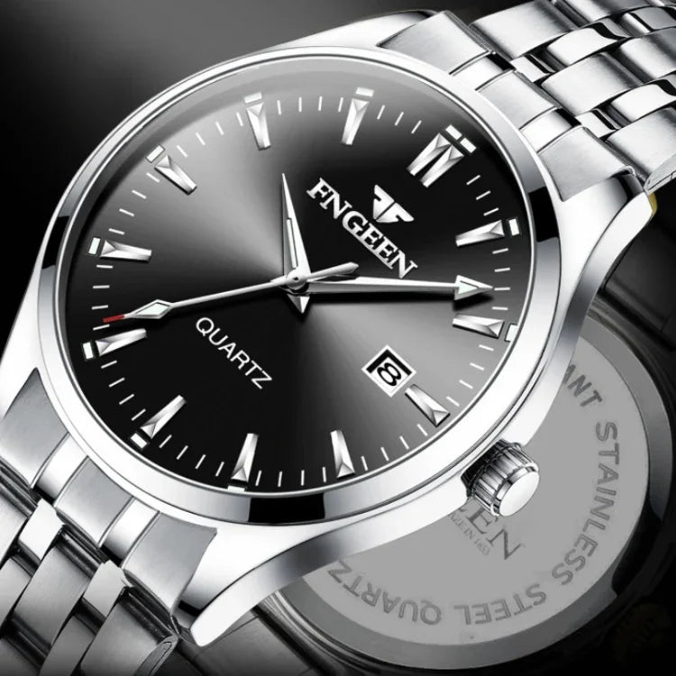 FNGEEN 2111 Relógio Masculino Simples de Quartzo Luminoso com Calendário