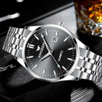 FNGEEN 2111 Relógio Masculino Simples de Quartzo Luminoso com Calendário