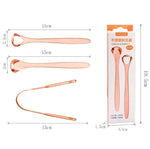 Limpador de Língua para Mau Hálito, Escova de Limpeza em Aço Inoxidável, Raspador de Língua + Conjunto de Duas Peças (Dourado Rosa), Raspador de Língua + Conjunto de Duas Peças (Prateado), Raspador de Língua + Conjunto de Duas Peças (Dourado Rosa)