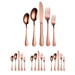 Conjunto de Talheres para Bife em Aço Inoxidável 20 em 1, Cor Verdadeira, Dourado, Ouro Rosa, Colorido, Preto