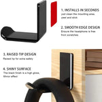 2 Peças de Suporte para Auriculares Adesivo, Preto, Branco