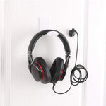 2 Peças de Suporte para Auriculares Adesivo, Preto, Branco