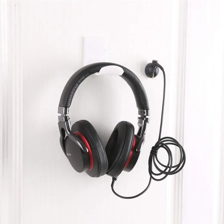 2 Peças de Suporte para Auriculares Adesivo, Preto, Branco