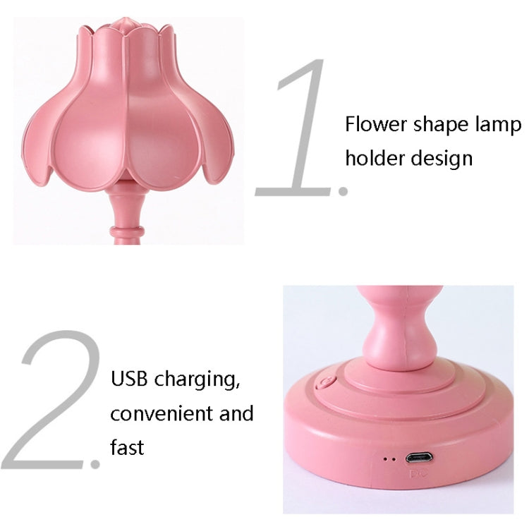 Candeeiro de mesa retro recarregável para quarto, luz LED para proteção ocular, LD05 Lotus cinza verde, LD05 Lotus rosa vermelho, LD05 Lotus verde claro, LD05 Lotus branco, LD05 Lotus rosa, LD05 Lotus azul claro, LD05 Lotus amarelo, LD05 Lotus cinza azul