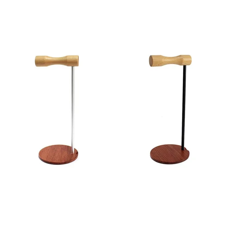 Suporte para Auriculares de Metal Criativo com Haste de Madeira para Cabeça, Haste de Metal Lado Único Branco, Haste de Metal Lado Único Preto, Haste de Metal Duplo Lado Branco, Haste de Metal Duplo Lado Preto