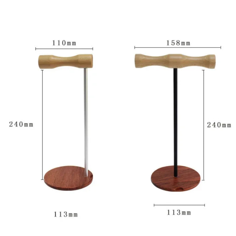 Suporte para Auriculares de Metal Criativo com Haste de Madeira para Cabeça, Haste de Metal Lado Único Branco, Haste de Metal Lado Único Preto, Haste de Metal Duplo Lado Branco, Haste de Metal Duplo Lado Preto
