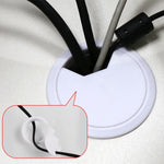 Caixa Redonda para Cabos em Plástico ABS, Tampa para Orifício de Cabo de Secretária de Computador, Especificações: 80mm (Branco), 50mm (Branco), 50mm (Preto), 53mm (Branco), 53mm (Preto), 60mm (Preto), 60mm (Branco), 80mm (Preto), 80mm (Branco)