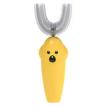Escova de Dentes Elétrica Ultrassónica em Forma de U para Crianças com Desinfeção e Secagem, Escova de Dentes Dmart, Rosa, Amarelo, Azul
