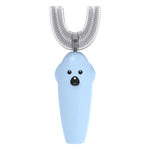Escova de Dentes Elétrica Ultrassónica em Forma de U para Crianças com Desinfeção e Secagem, Escova de Dentes Dmart, Rosa, Amarelo, Azul