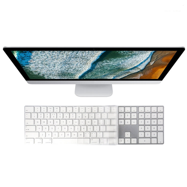 Película transparente TPU nano para teclado de computador T17606, película protetora para teclado longo, para iMac 2017 Magic Keyboard (com modelo numérico)