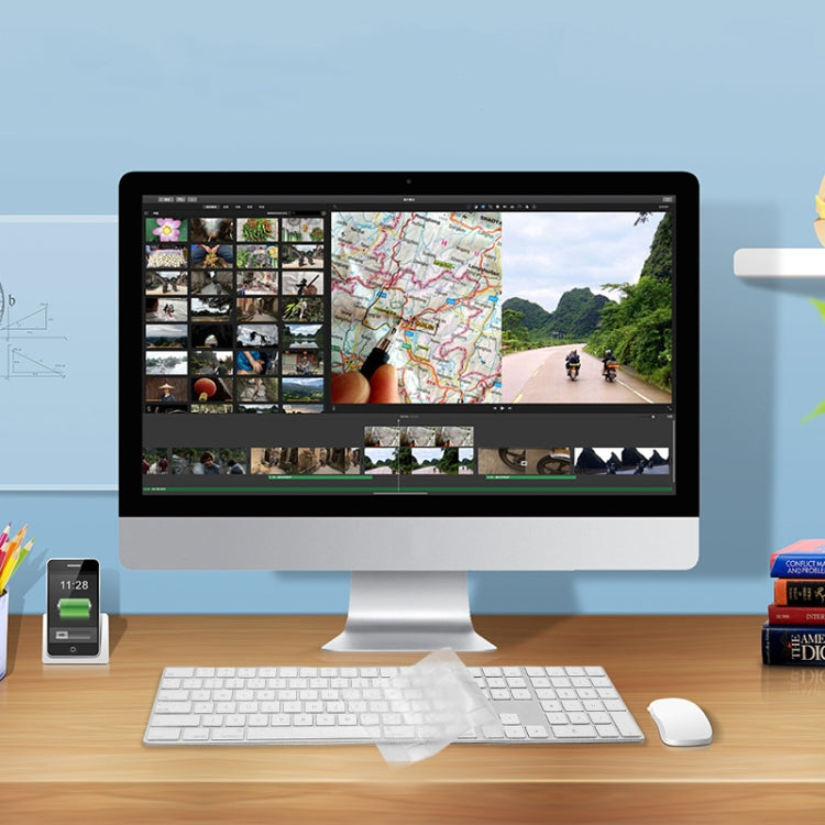Película transparente TPU nano para teclado de computador T17606, película protetora para teclado longo, para iMac 2017 Magic Keyboard (com modelo numérico)