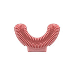 Cabeça de Escova Substituível em Silicone em U para Escova de Dentes Elétrica Oral 2-8 Anos, Rosa, Azul