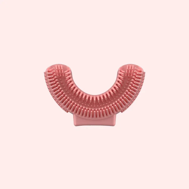Cabeça de Escova Substituível em Silicone em U para Escova de Dentes Elétrica Oral 2-8 Anos, Rosa, Azul