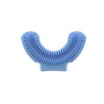 Cabeça de Escova Substituível em Silicone em U para Escova de Dentes Elétrica Oral 2-8 Anos, Rosa, Azul